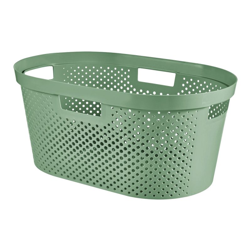 Curver Infinity wasmand dots 40L - 100% recycled zacht groen