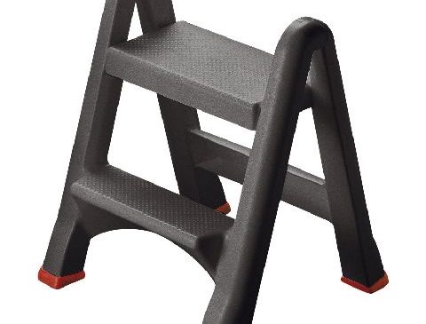 Curver inklapbaar opstapje (tuv) antraciet/rood 49x17x63cm