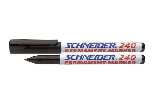 Marker permanent 240 rond zwart 10st.