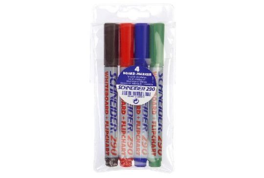 Schneider whiteboard/flipchart marker 290 etui 4 stuks