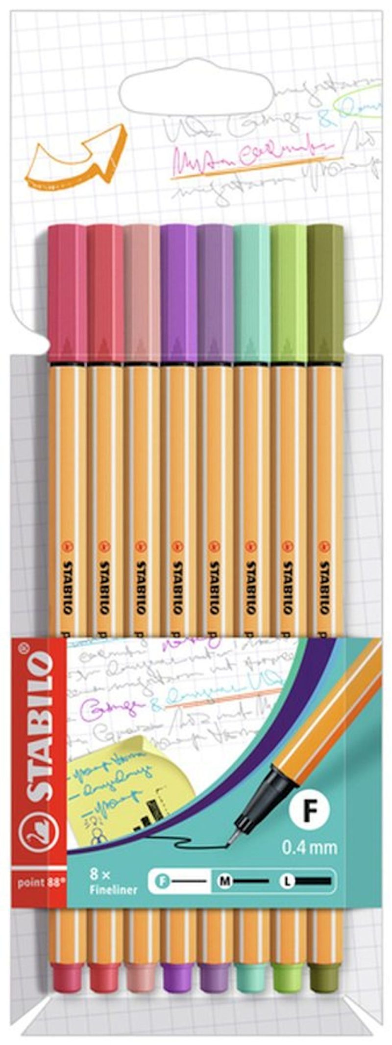 STABILO point 88 fineliner etui 8 stuks