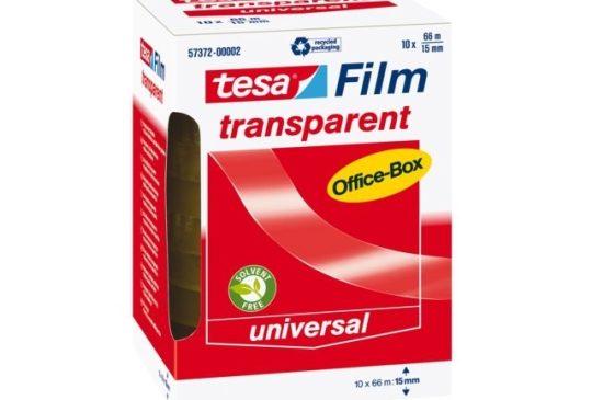Tesafilm Plakband Transparant 66mx15mm - 10 stuks