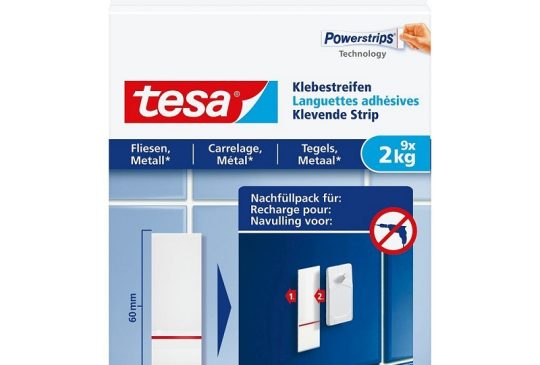 Tesa Powerstrips Tegels/Metaal 2KG - 9 stuks