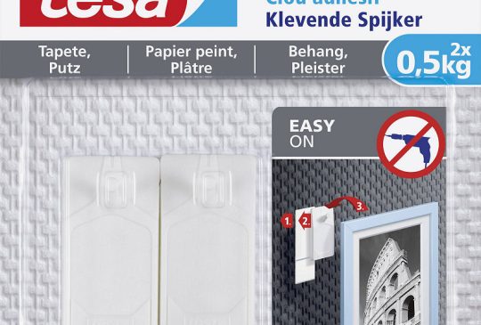 Tesa Klevende Spijker Gevoelige Oppervlakken 0.5KG - 2 stuks
