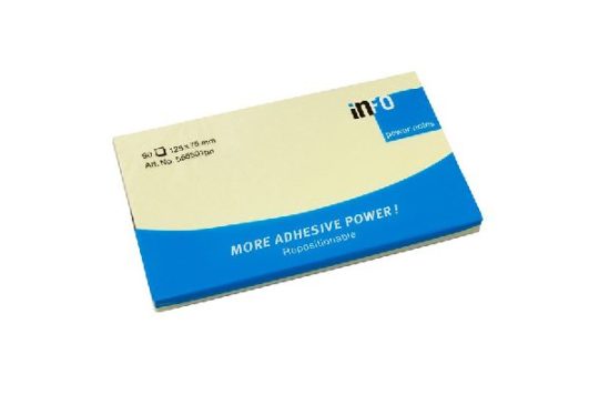 Info notes 125x75mm geel 12 blokjes a 100 vel