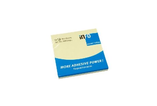 Info notes 75x75mm geel 12 blokjes a 100 vel