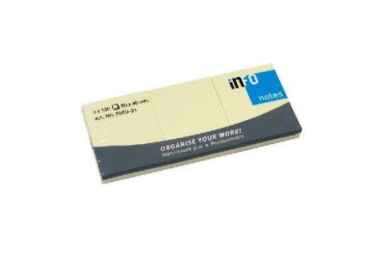 Info notes 50x40mm geel 12 blokjes a 100 vel