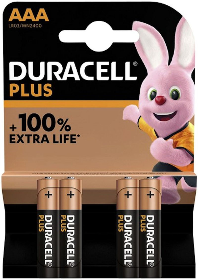 Batterij Duracell Alkaline Plus AAA bls4