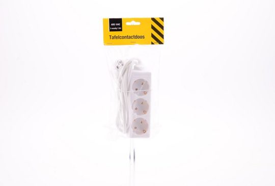 Tafelcontactdoos 3-voud RA 1,5m.