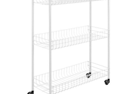 Metaltex Slim Rolwagen wit 3 etages 23x56x84cm