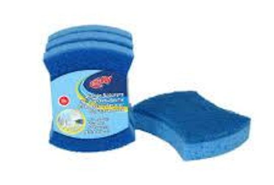 Multy schuurspons krasvrij 3 stuks Blauw / Blauw