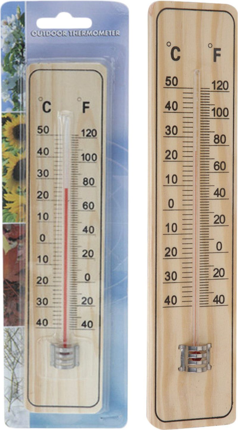 Thermometer hout  22 cm