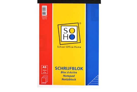 SOHO Schrijfblok A5 lijn 10 stuks