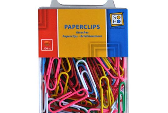 SOHO Paperclips gekleurd 100 stuks