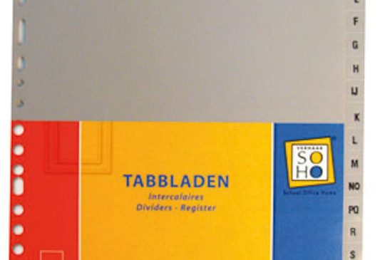 SOHO Tabbladen 23r A-Z plastic