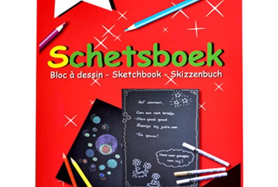 Schetsboek Crea-kit A4 Zwart 20 vel 180 grams