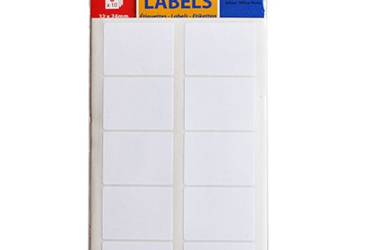 Etiketten wit 34x24 mm 6 vel a 10 stuks (10 pak)