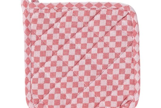 LM Pannenlap 20x20cm - rode ruit