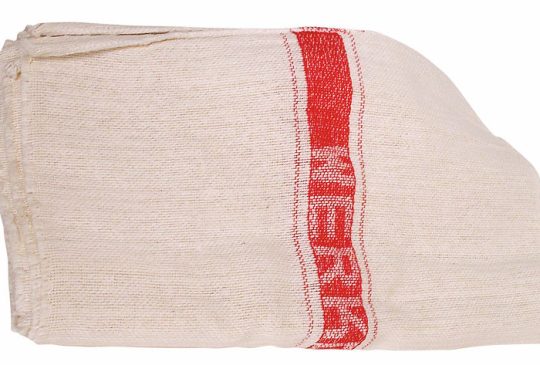 Werkdoek rode band 40x45cm 10 stuks