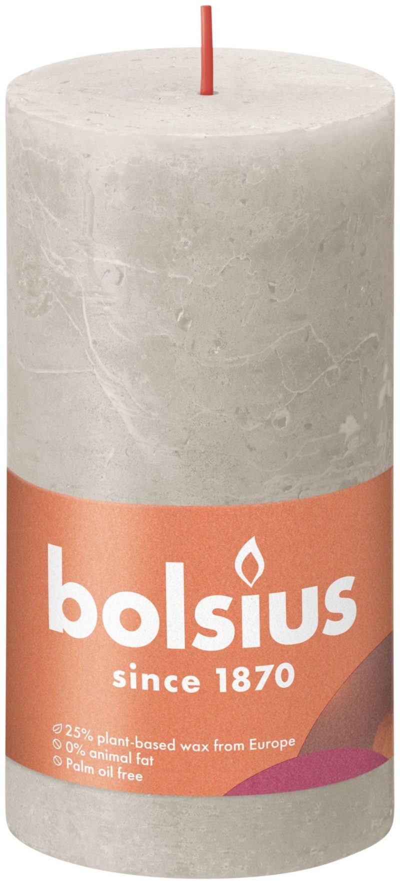 Bolsius Rustiek stompkaars 130/68 - Sandy Grey