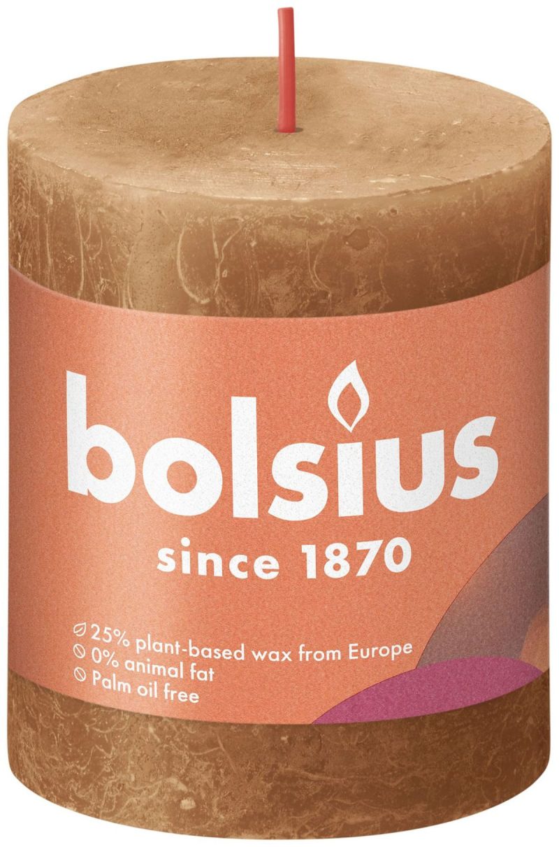 Bolsius Rustiek stompkaars 80/68 - Spice Brown