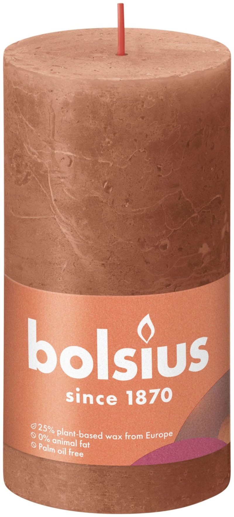 Bolsius Rustiek stompkaars 130/68 - Rusty Pink