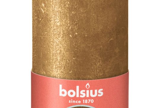 Bolsius Rustiek stompkaars Shimmer 130/68 - Gold