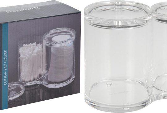 Eleganza Make up wattenschijfhouder transparant