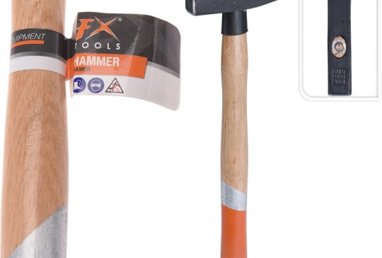 FX Tools Hamer met houten steel 30 x 10 x 2 cm