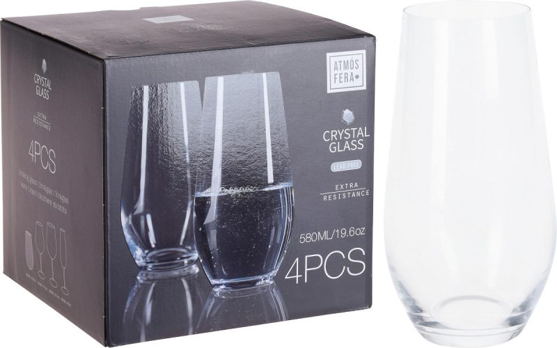 Atmos Fera Kristal waterglas 580ml 4 stuks