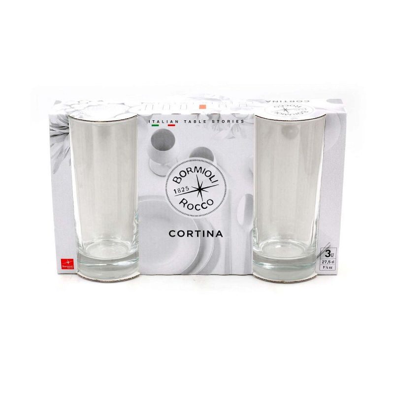 Bormioli Cortina Longdrink 31 cl set 3 stuks