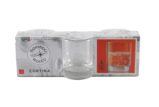 Bormioli Cortina Waterglas 25 cl set 3 stuks