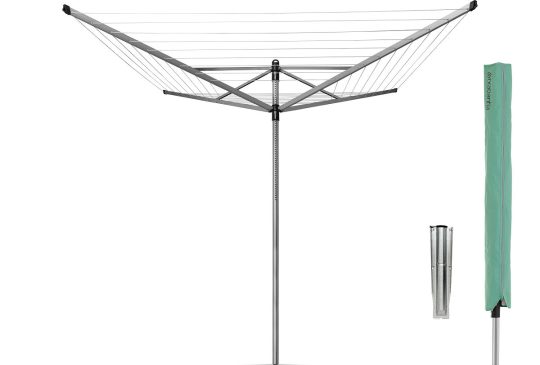 Brabantia droogmolen Lift-o-Matic 60m met metalen grondanker