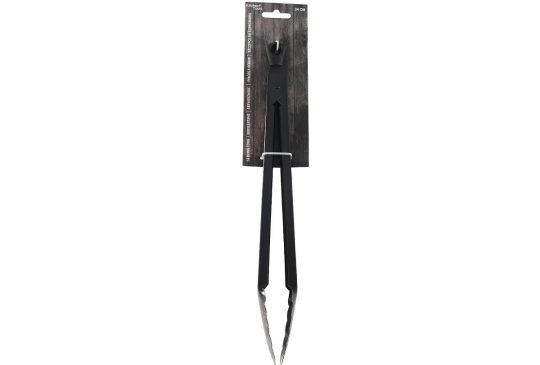 Serveertang 34 cm RVS mat zwart