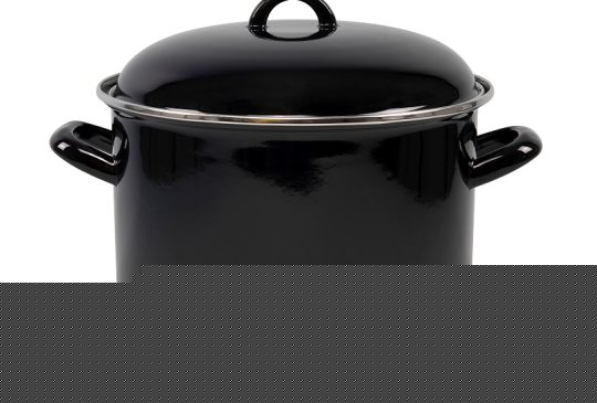Soeppan 24cm 8ltr emaille zwart
