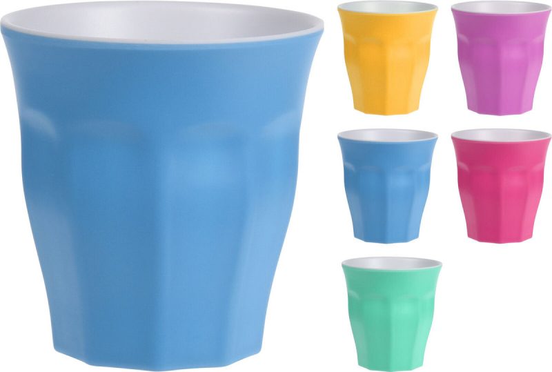 Beker Melamine 295ml 5 Assorti Kleur