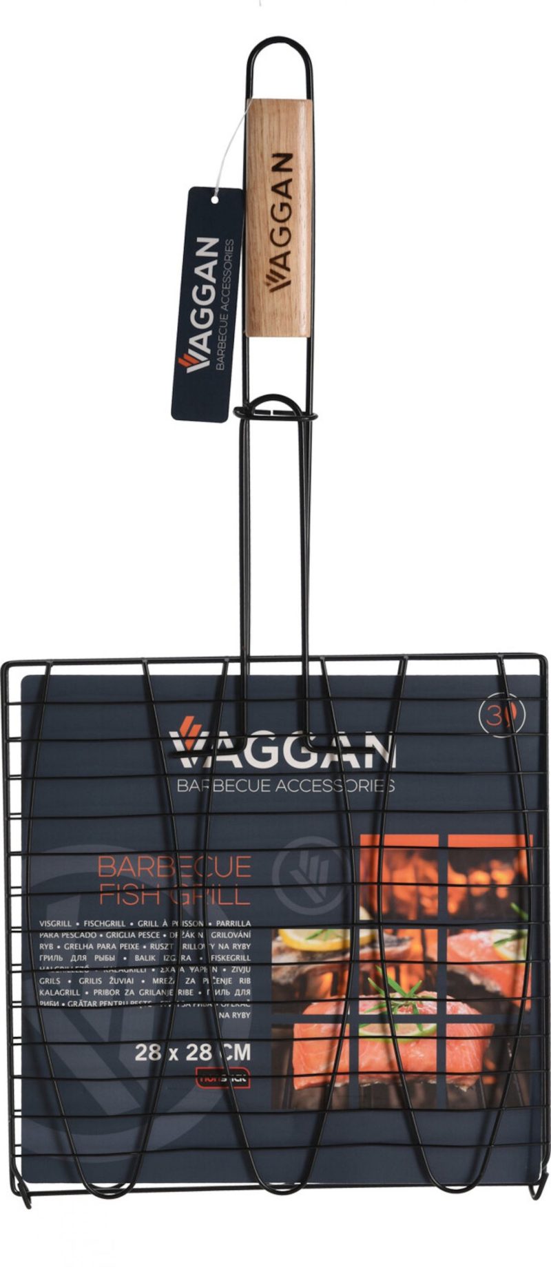 BBQ Vaggan Vis Grill voor 3 Vissen 28x28cm