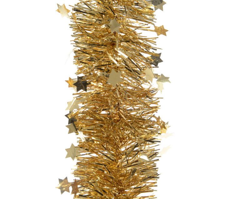 Kerst Slinger Stars 270cm - Goud