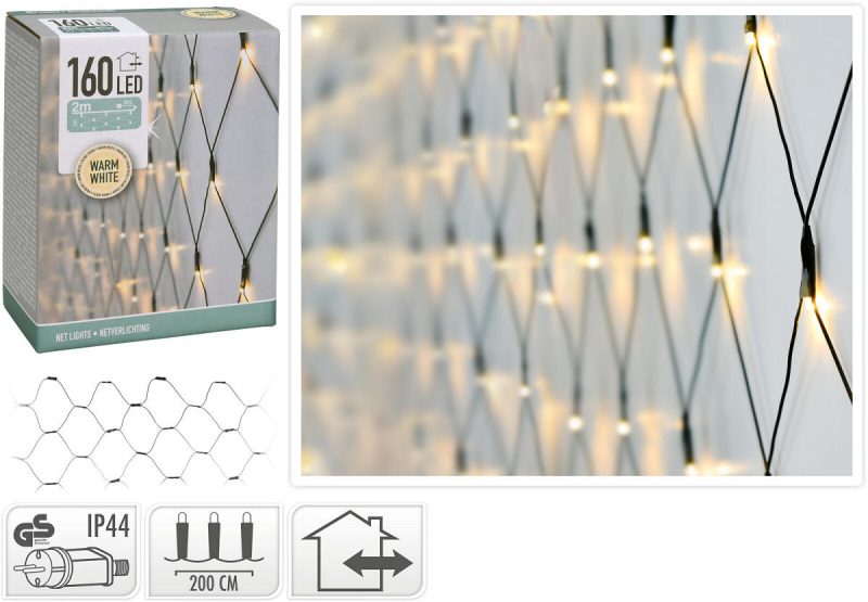 Verlichting 160LED Net 2M Warm Wit - IP44