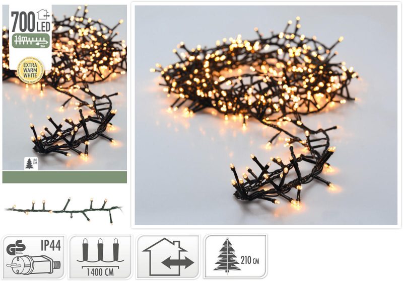 Verlichting 700LED MicroCluster 14M Extra Wam Wit - IP44