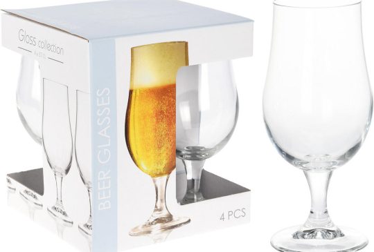 Bierglas met voet set 4 stuks 37cl