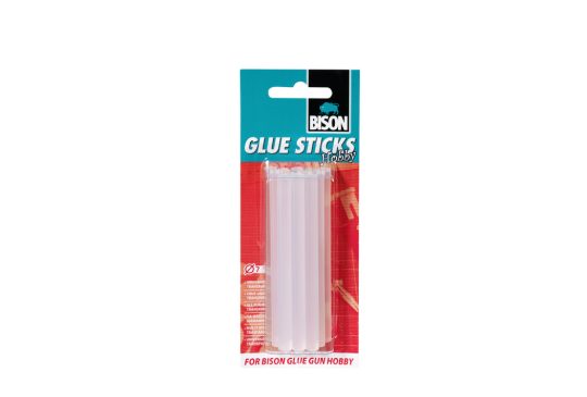 Bison Glue Sticks Hobby 7mm transparant 12 stuks op kaart