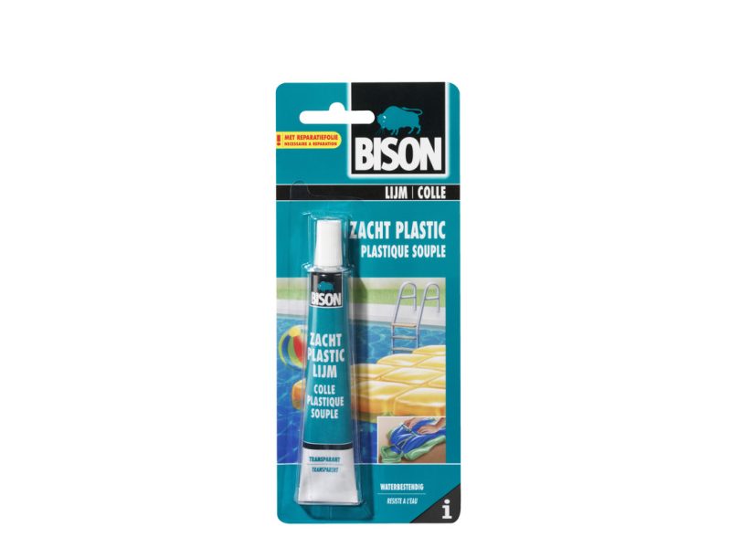 Bison Zacht Plastic Lijm 25ml tube kaart