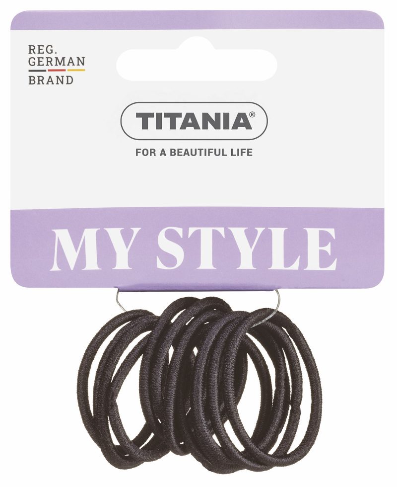 Titania Haar elastiek 2mm dia 3cm 12 stuks - zwart