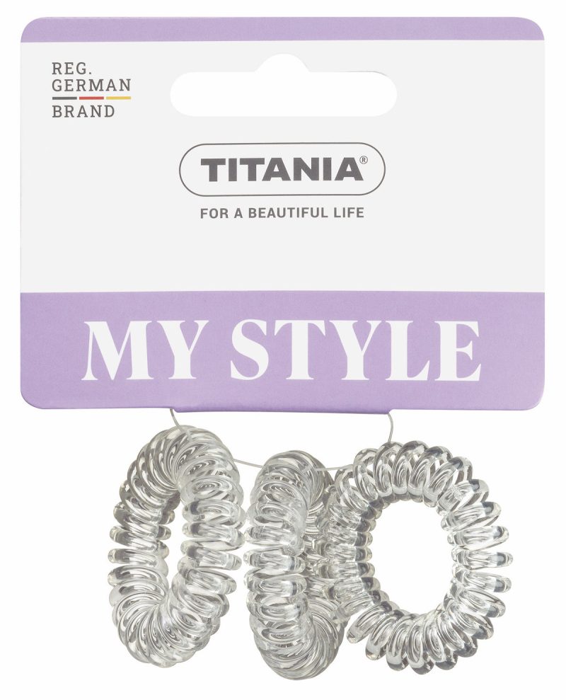 Titania Haar elastiek Anti Ziep 3.5cm 3 stuks - transparant