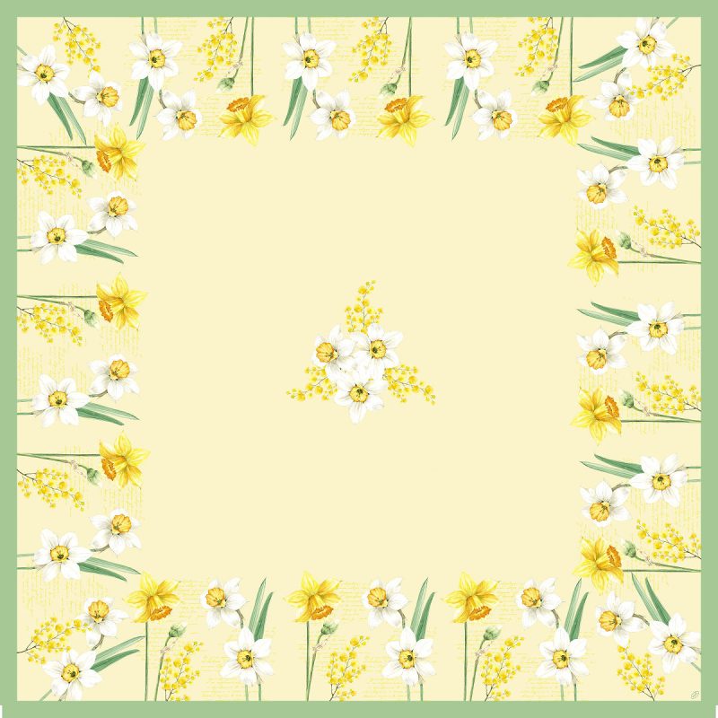 Duni napperon Dunicel Spring Daffodil 84x84cm