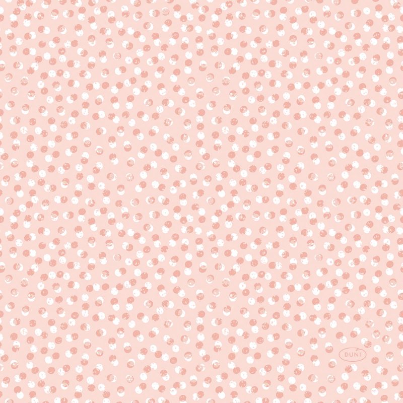 Duni servetten Playful Dots Mellow Rose 3-laags 33x33cm