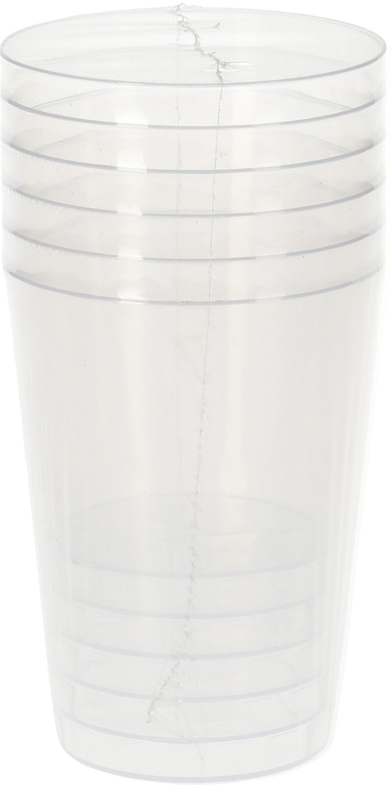 Re-Usable Transparant Drinkglas PP 280ml set 5 stuks