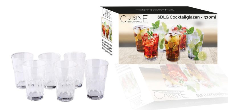 Cuisine Performance Cocktailglas 330ml 6 stuks in doos